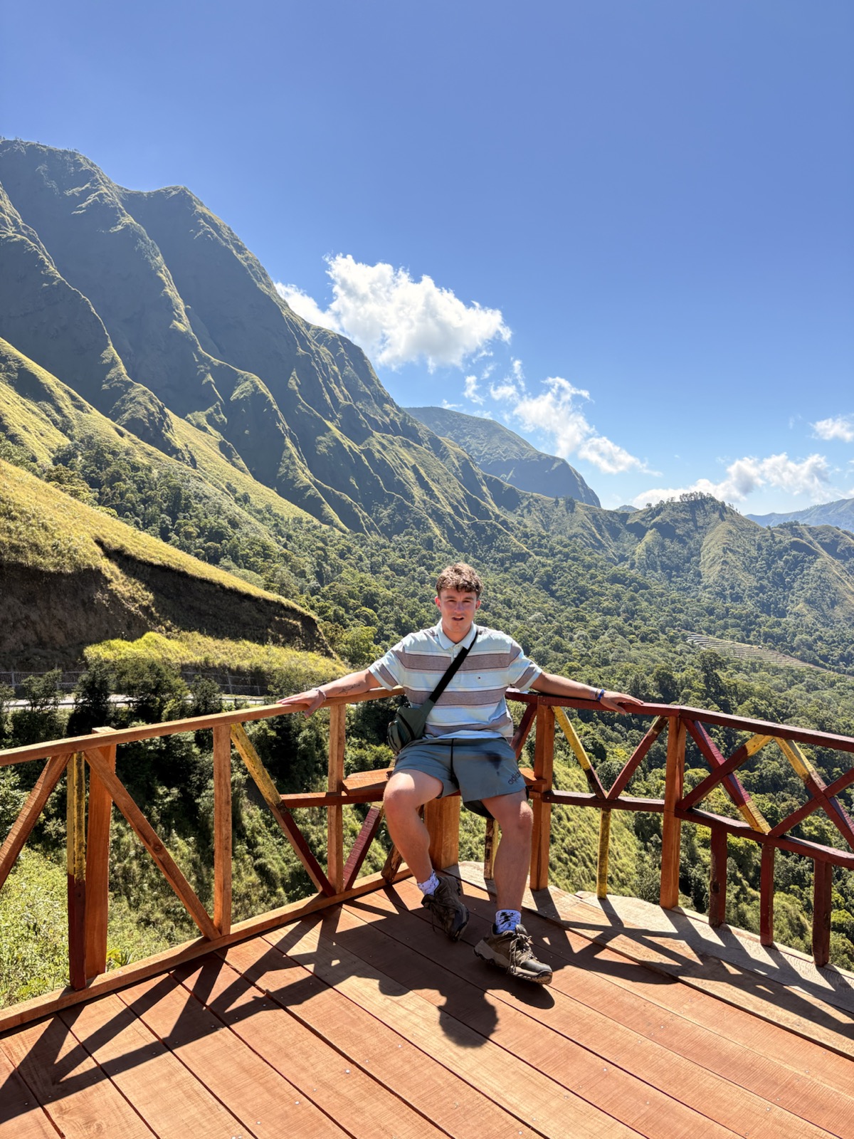 Ollie at a mountain viewpoint